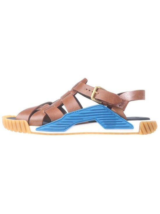 Dolce & Gabbana Sandals with Leather Buckle Rubber Sole Brown 9 main image 4